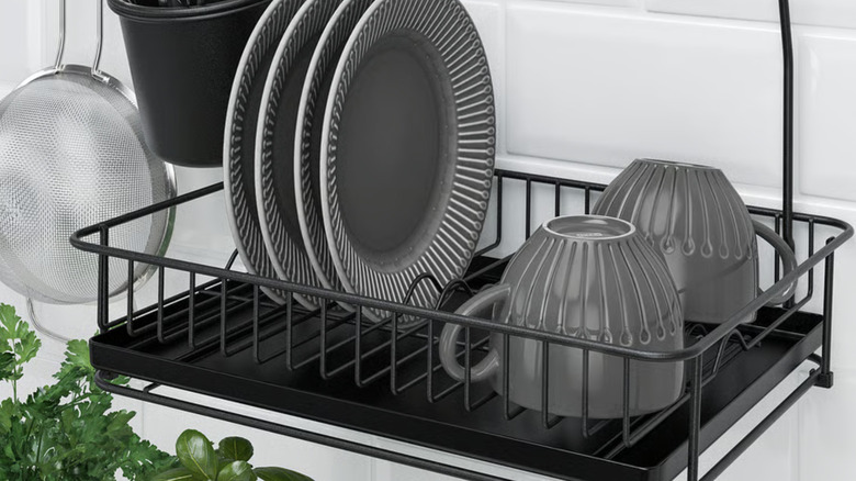 IKEA HULTARP dish drainer in black