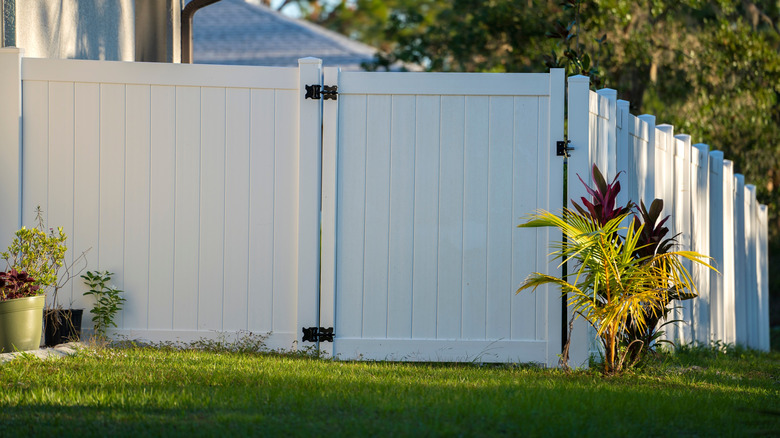 Vinyl picket fence
