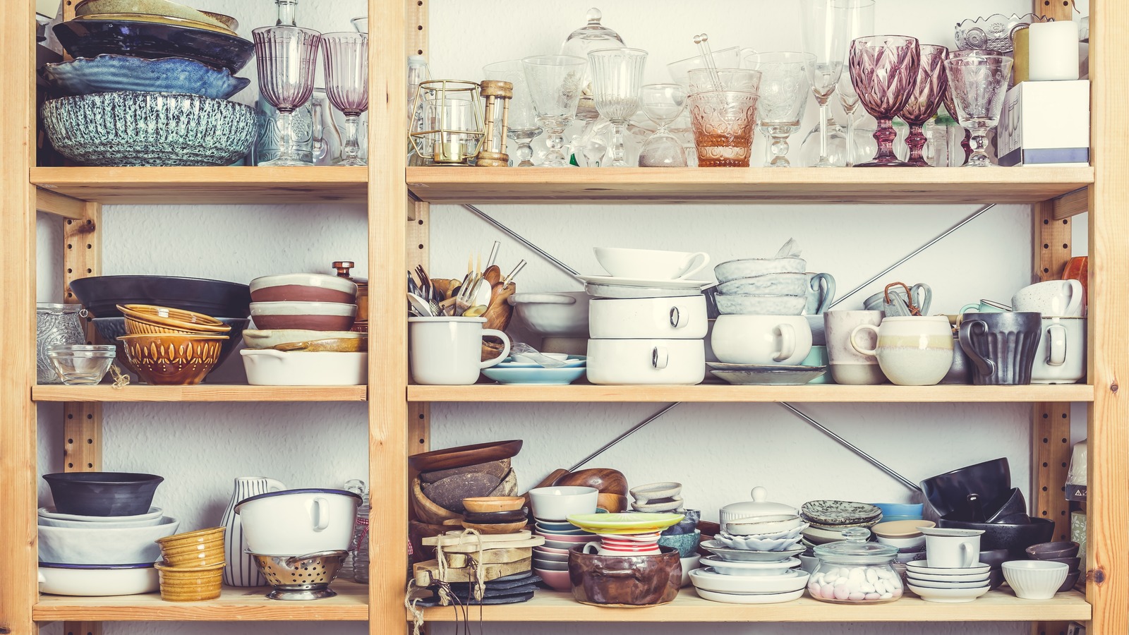 10 Beautiful Ways To Hide Your Cluttered Shelves