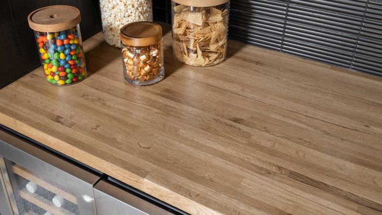 White oak butcher block countertop