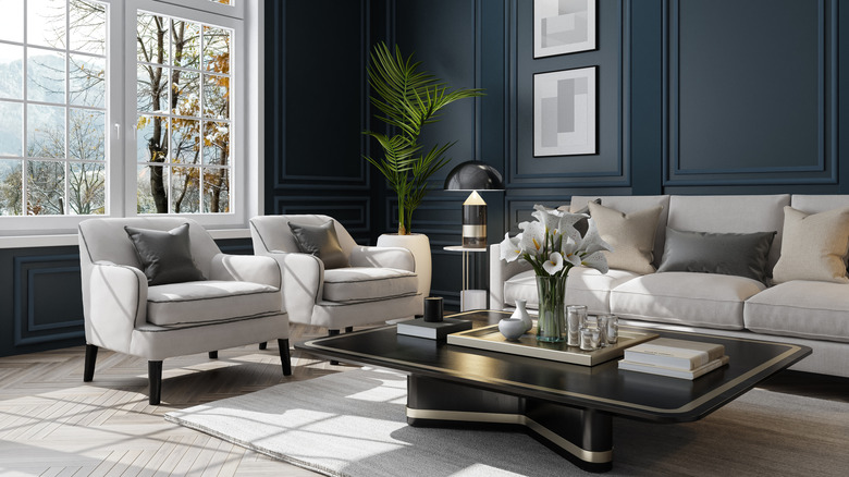 Natural light coming through a modern living room