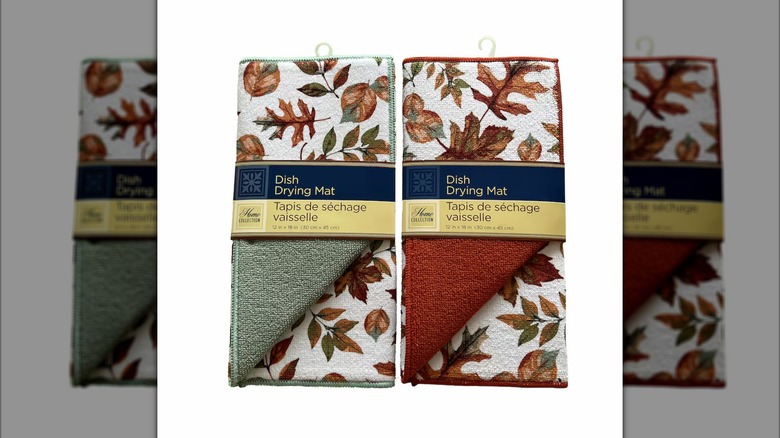 autumnal dish drying mats
