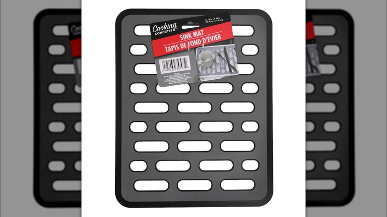 A Dollar Tree non slip sink mat