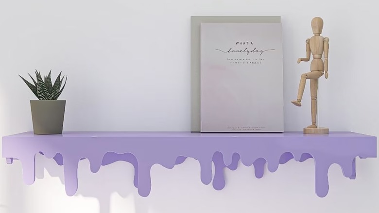 Purple drip shelf
