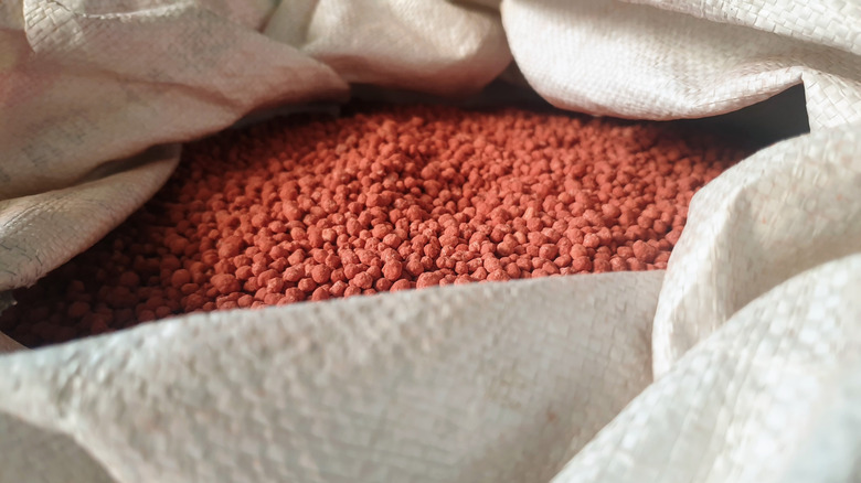 Potassium chloride in a white sack