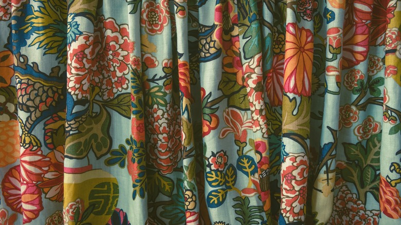 Floral curtain panels 