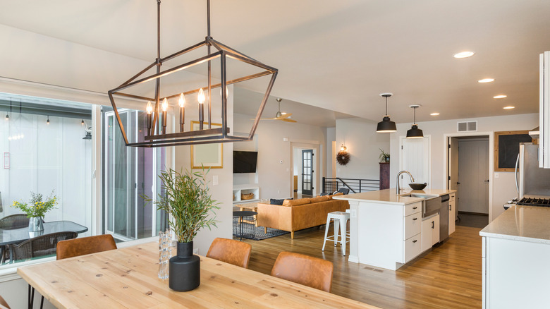 rustic lighting living space