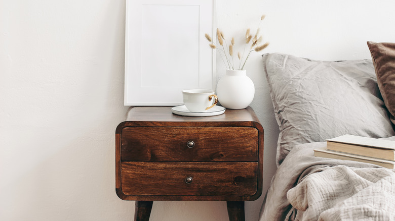 wood nightstand