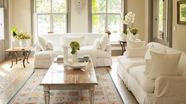 living room with sofas