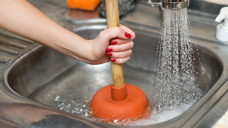 Slow Draining Sink