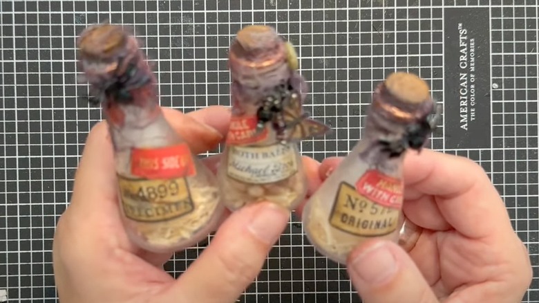 Halloween flask decorations