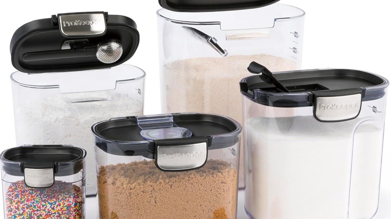 Close-up of food storage containers