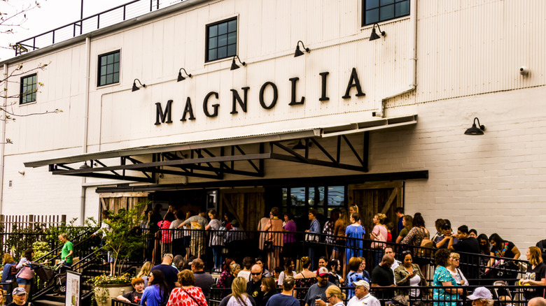 The exterior of a busy Magnolia storefront in Waco, Texas