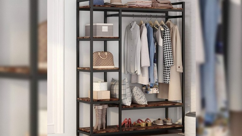 LITTLE TREE Free Standing Wood Closet