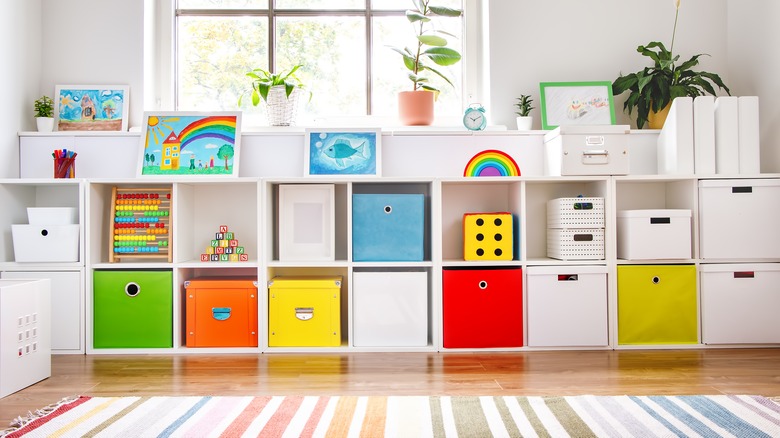 colorful home classroom space