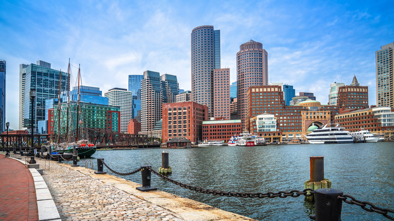 Skyline of Boston as seen from the harbor