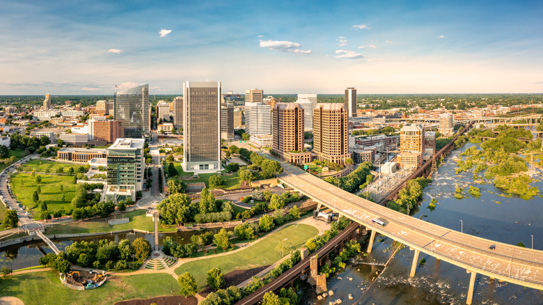 Aerial view of Richmond, Virginia
