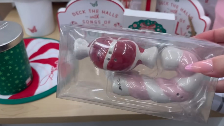 holiday candy themed salt and pepper shakers