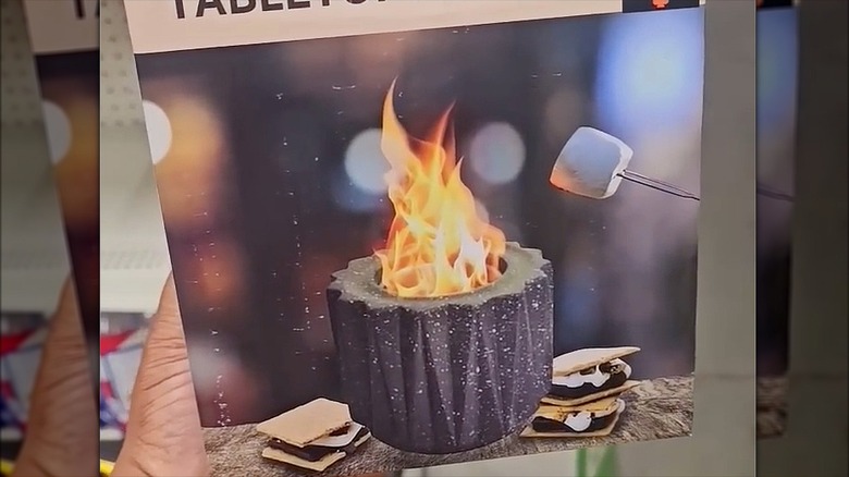 tabletop fire pit in box