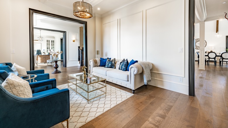 open-concept living area in home