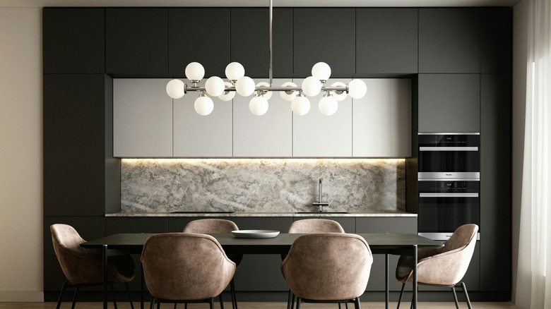 dark gray charcoal kitchen