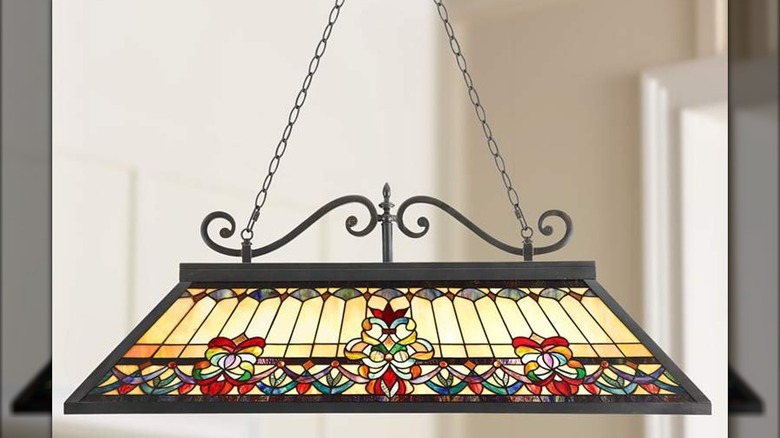 Stained glass light chandelier