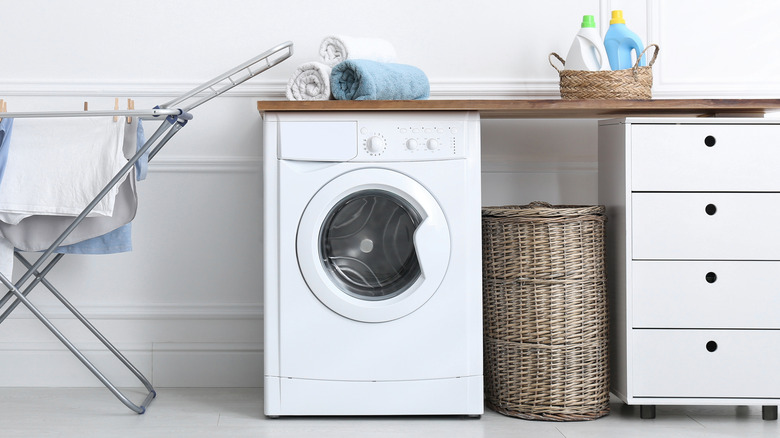 dryer in a laundry room