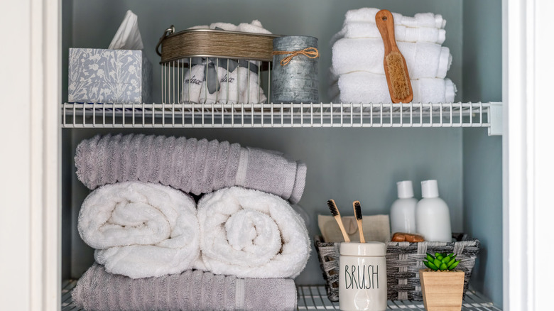 bathroom linen closet