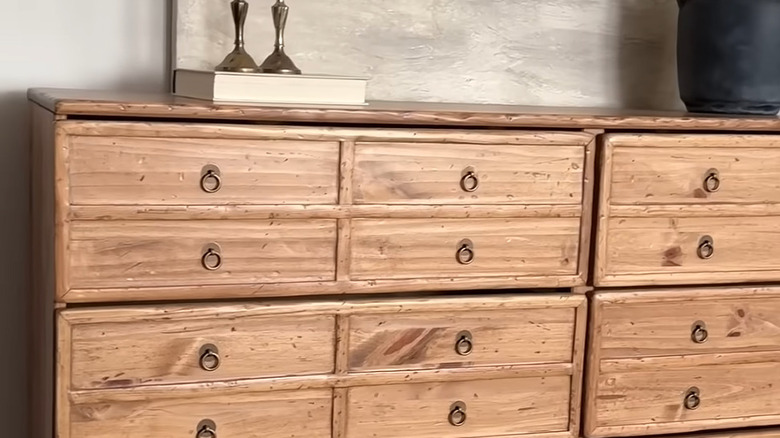 IKEA dresser distressed and stained