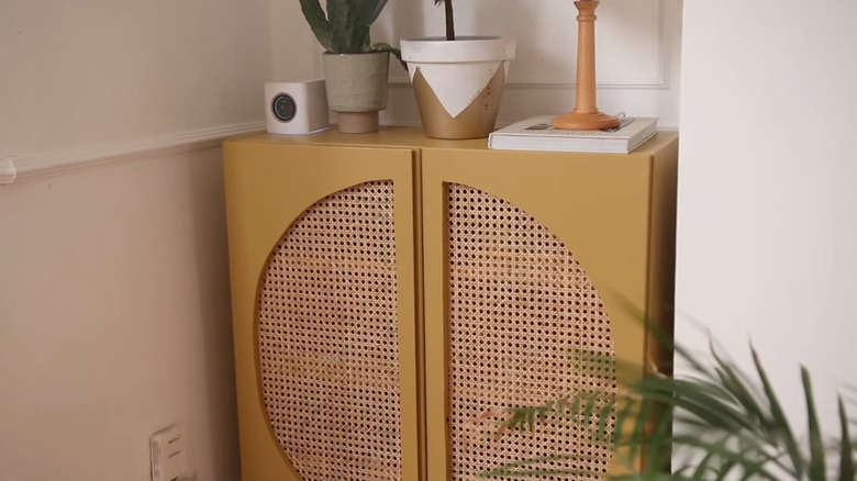 IKEA cabinet with rattan front