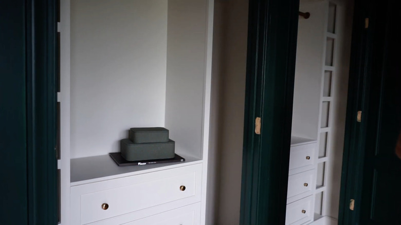 built-in closet with IKEA dressers