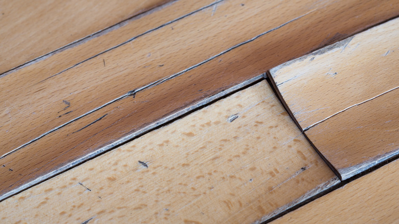 peeling wood floors