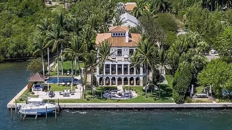 large mansion on the water