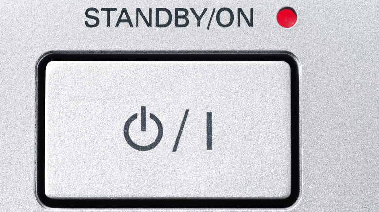 An electronic device in standby mode