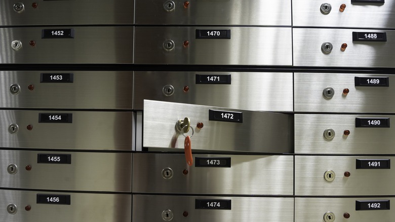 safe deposit boxes in bank