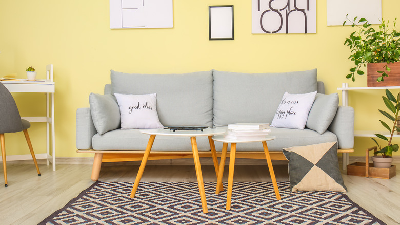 Light yellow living room