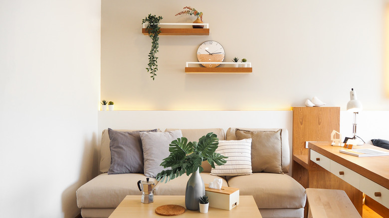 Warm white living area