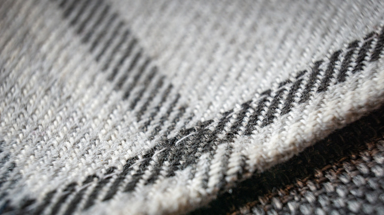 Closeup of a plaid pattern