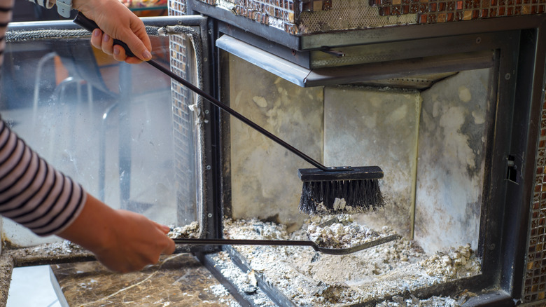 Fireplace ash