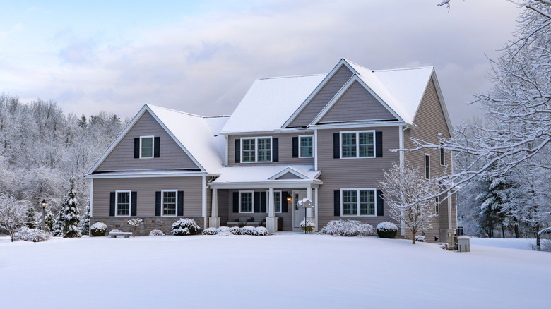 A house in the snow