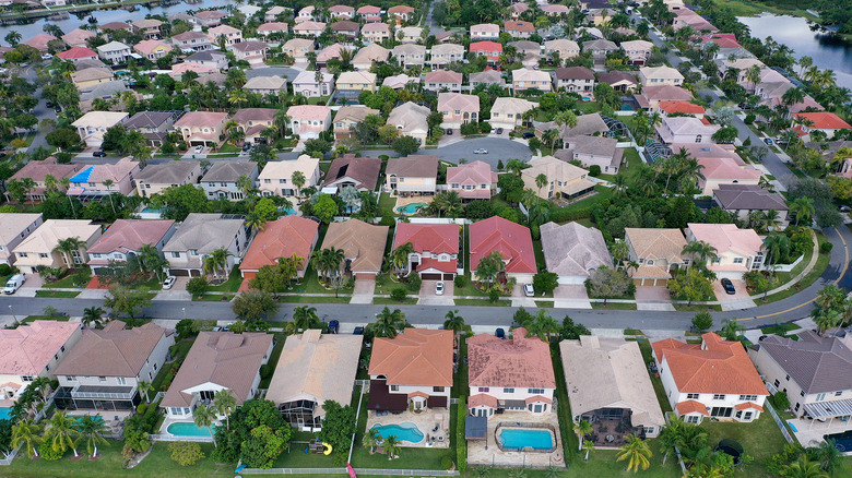 a neighborhood from above