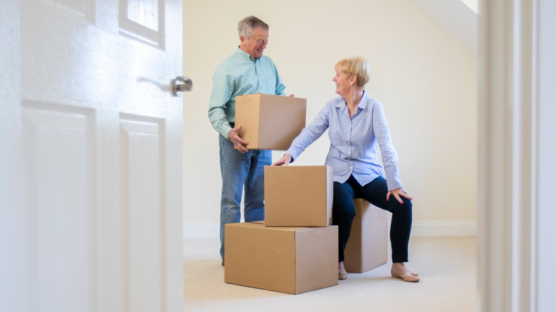 Couple moving into smaller home