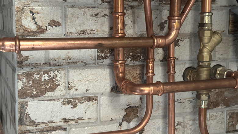 Copper plumbing in an older home