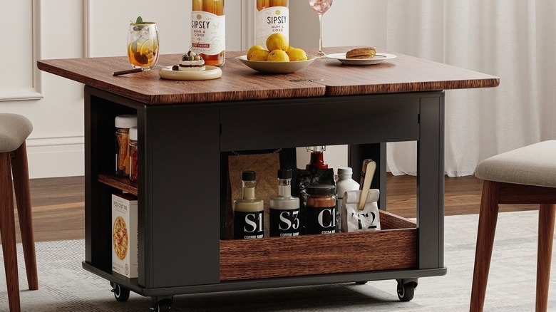 coffee table coffee bar cart