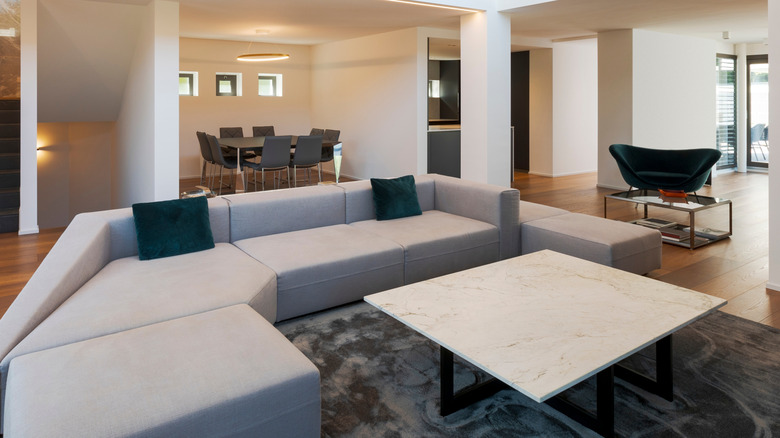 large white marble coffee table