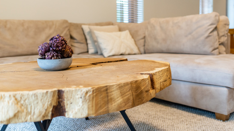 rustic coffee table live edge