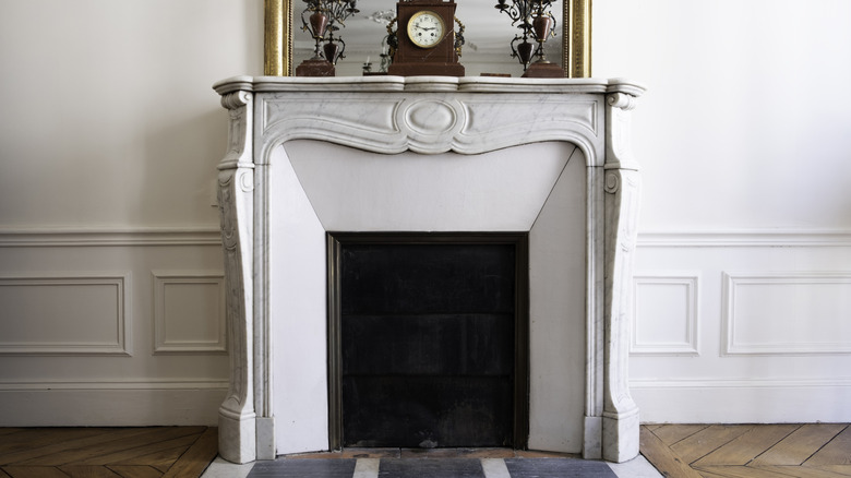 Vintage marble fire surround