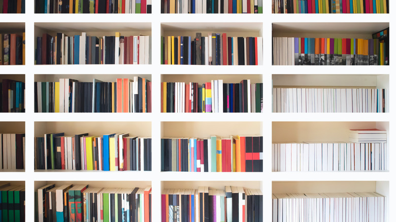 Books on shelving