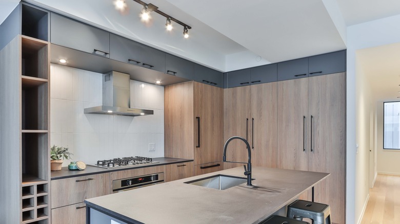 kitchen with above cabinet storage