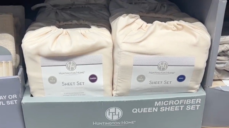 Huntington Home bed sheet sets at Aldi